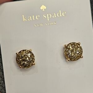 NWT Kate Spade ♠️ Gold Sparkle Stud Earrings